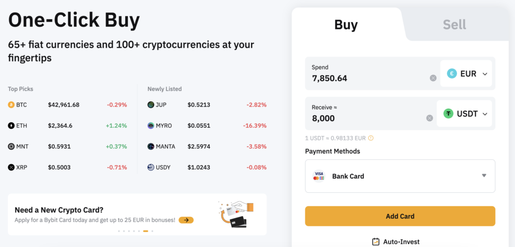 65+ fiat currencies and 100+ cryptocurrencies at your fingertips