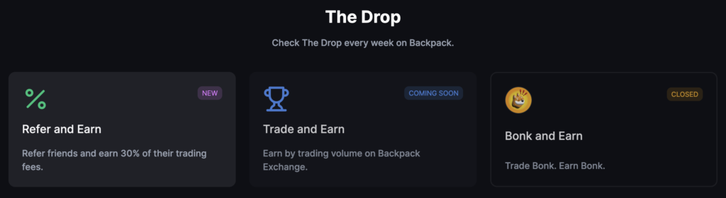 Airdrop BackPack Exchange